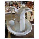 ironstone pitcher/bowl stamped T Goodfellow
