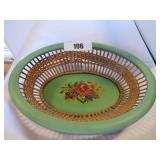 metal / wicker dresser basket made in germany