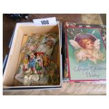 victorian paper dolls, cupid/angel cards in album