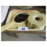 4 pc celluloid dresser set