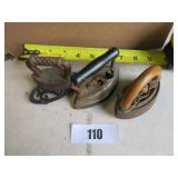 3 miniature sad irons