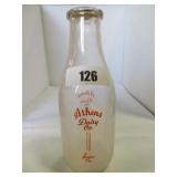 athens dairy co sayre pa milk bottle