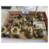 large lot of brass bells