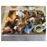 glass/porcelain dogs - many japan