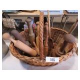 basket of wooden mashers