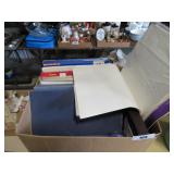 misc office paper, notebooks, file folders etc
