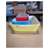 3 pyrex refrigerator dishes
