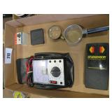 sears multi meter, stud finder, magnifying glasses