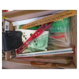 stencils, rulers, protractors etc