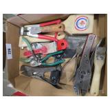 vise grips, scrapers, putty knives etc
