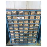 60 drawer storage bin w/contents