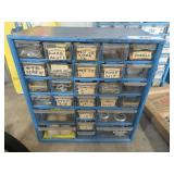27 drawer storage bin w/contents