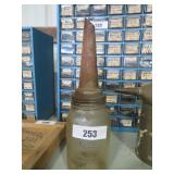 atlas glass oil jar with top