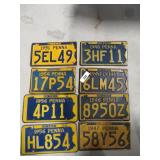 pennsylvania license plates 1946,47,48,51,54,56