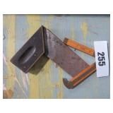 stanley no. 36 rule, small rosewood/brass 3"square