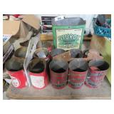 early motor oil cans