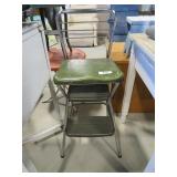 2 step stool w/fold up seat