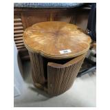 1 door round end table