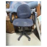 blue office chair