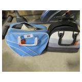 2 bowling balls w/bags & shoes