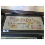 needlepoint in frame - needs new glass