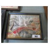japanese silk framed by the paul art co elmira ny