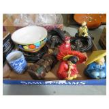 oriental figures, japan bowl, etc