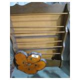 cypress clock & plate shelft