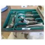 flatware in tray