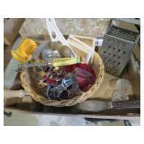 depression utensils & cookie cutters, grater etc