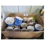 large quantity of coffee cups