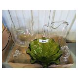 cruet, pitcher, pedestal & fish bowl etc