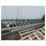 3 sections of a wooden ladder - has been cut