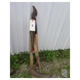 small scythe, hedgetrimmer, pruning shears