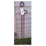 2 iron fire pokers