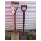 square & round point shovels
