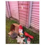 garden statues,shepherds hook,flower pots,etc