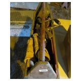 EARLY WOODEN TOTE, TOOLS