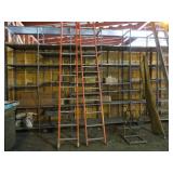 6 SECTION METAL SHELVING UNIT 224" X 120" X 24"