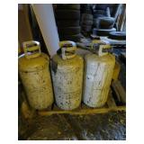 3 30# PROPANE TANKS