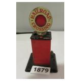 vintage railroad crossing sign