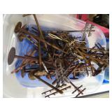 vintage box of electric poles