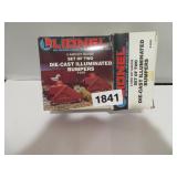 lionel set of 2 die-cast illuminated bumpers