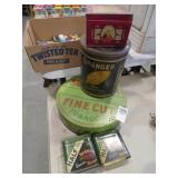 5 TOBACCO ADVERTISEMENT TINS