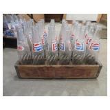 WOOD CASE OF PEPSI BOTTLES