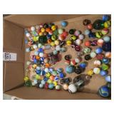 LOT OF EARLY MARBLES LG AND SMALL
