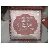 DARIY FRESH MILK TRAY METAL OUTSIDE 14' SQUARE