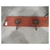 CUSTOM MADE HAT  RACK CAST IRON HOOKS