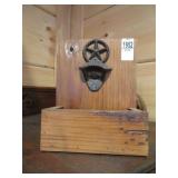 CUSTOM MADE WOOD / CAST IRON BOTTLE OPENER
