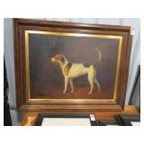 OIL ON CANVAS DOG SIGNED 21' X 27'